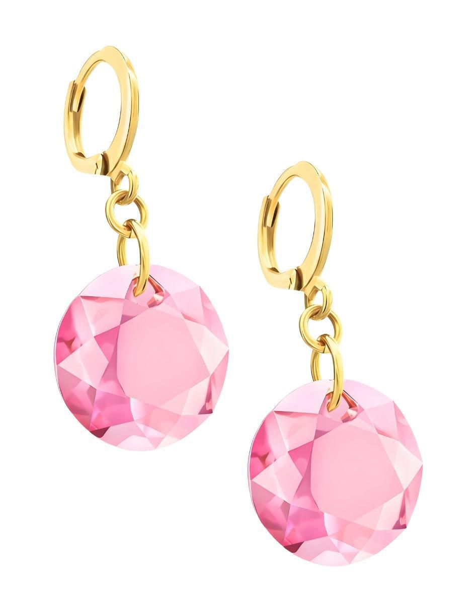 Aretes y collar Aurore con acabado chapa de oro 18 K cristal 3