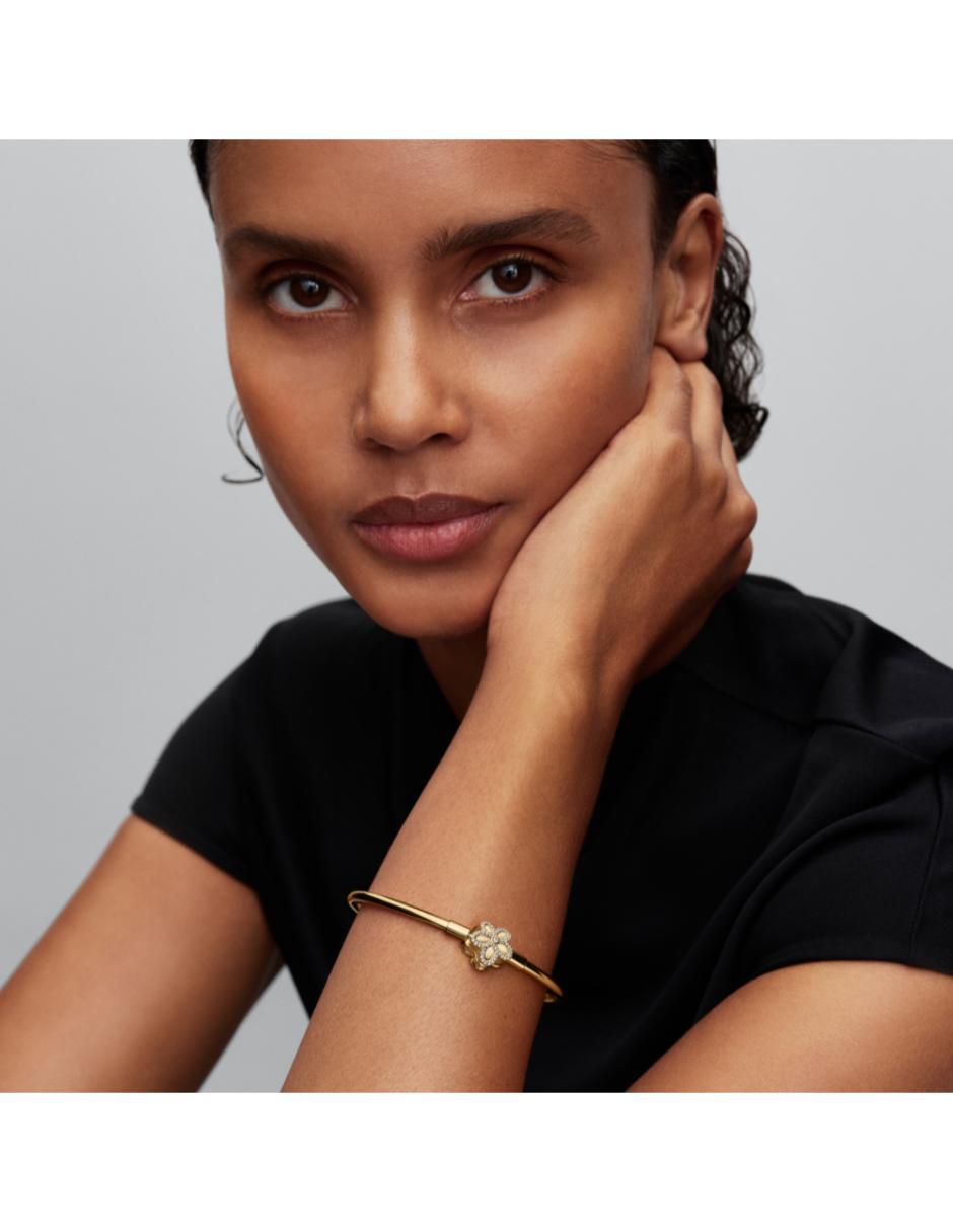 Brazalete de plata con zirconia cúbica P 925 Moments acabado baño de oro 2