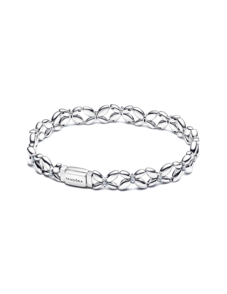 Brazalete de plata con zirconia cúbica P 925 acabado pulido Brazalete de plata con zirconia cúbica P 925 acabado pulido
