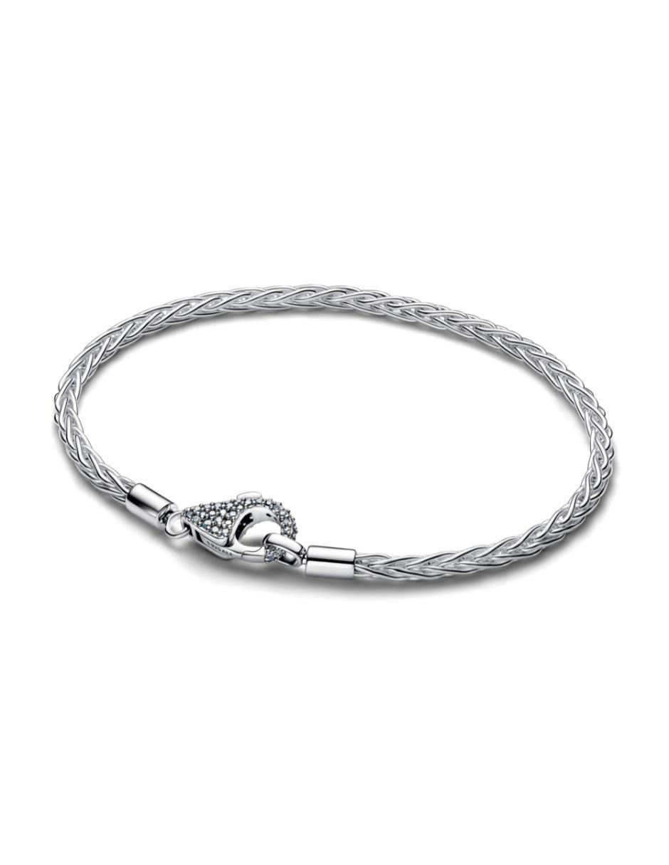 Brazalete de plata con zirconia cúbica P 925 Moments acabado pulido