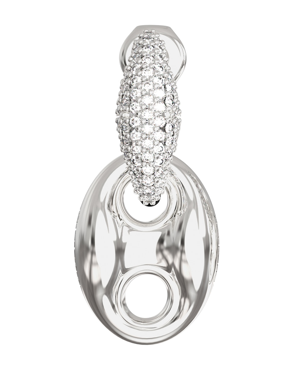 Aretes cortos con acabado pavé circonita 3