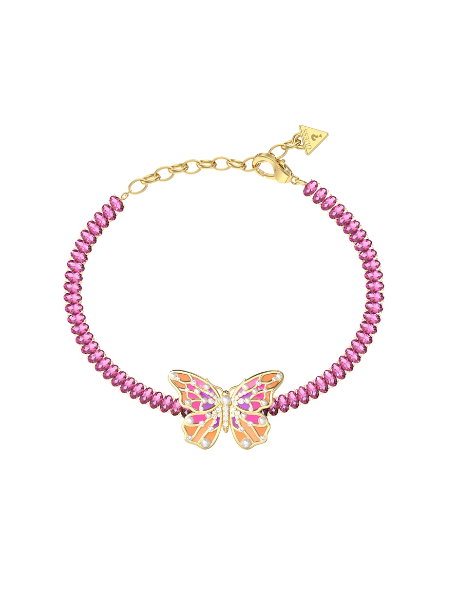 Brazalete con circonita Borboleta acabado pavé
