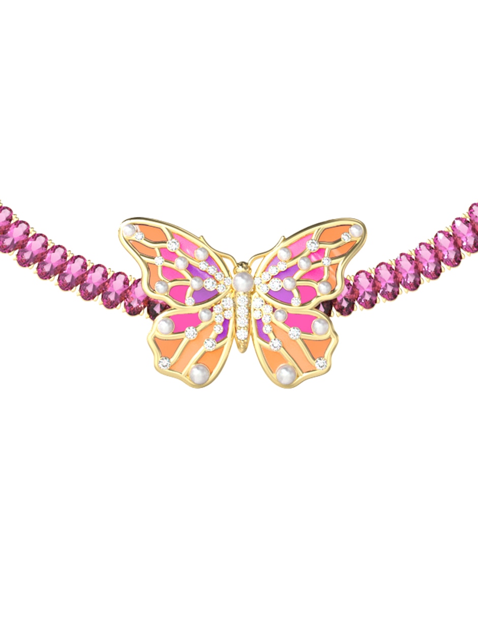Brazalete con circonita Borboleta acabado pavé 2