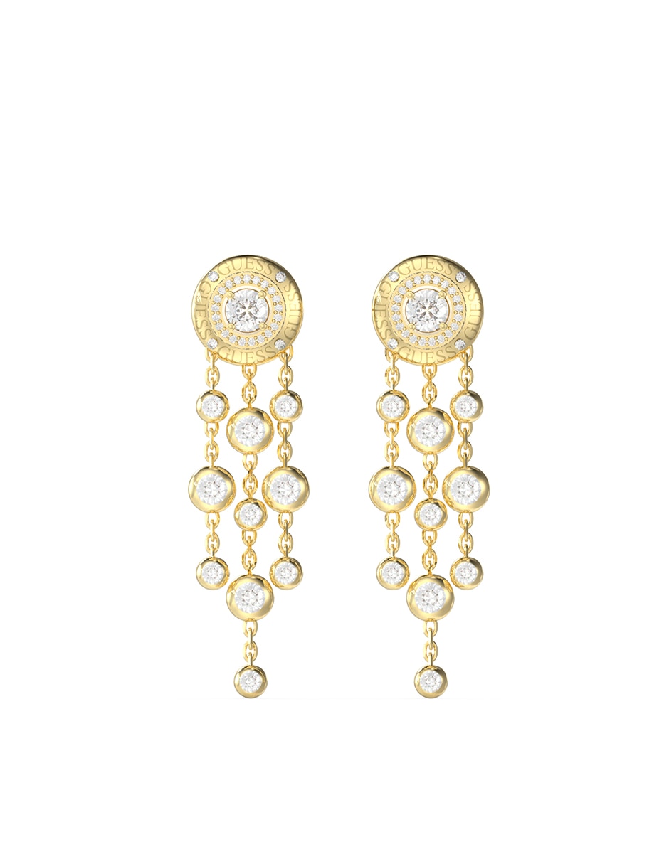 Aretes largos Sparks con acabado pavé circonita