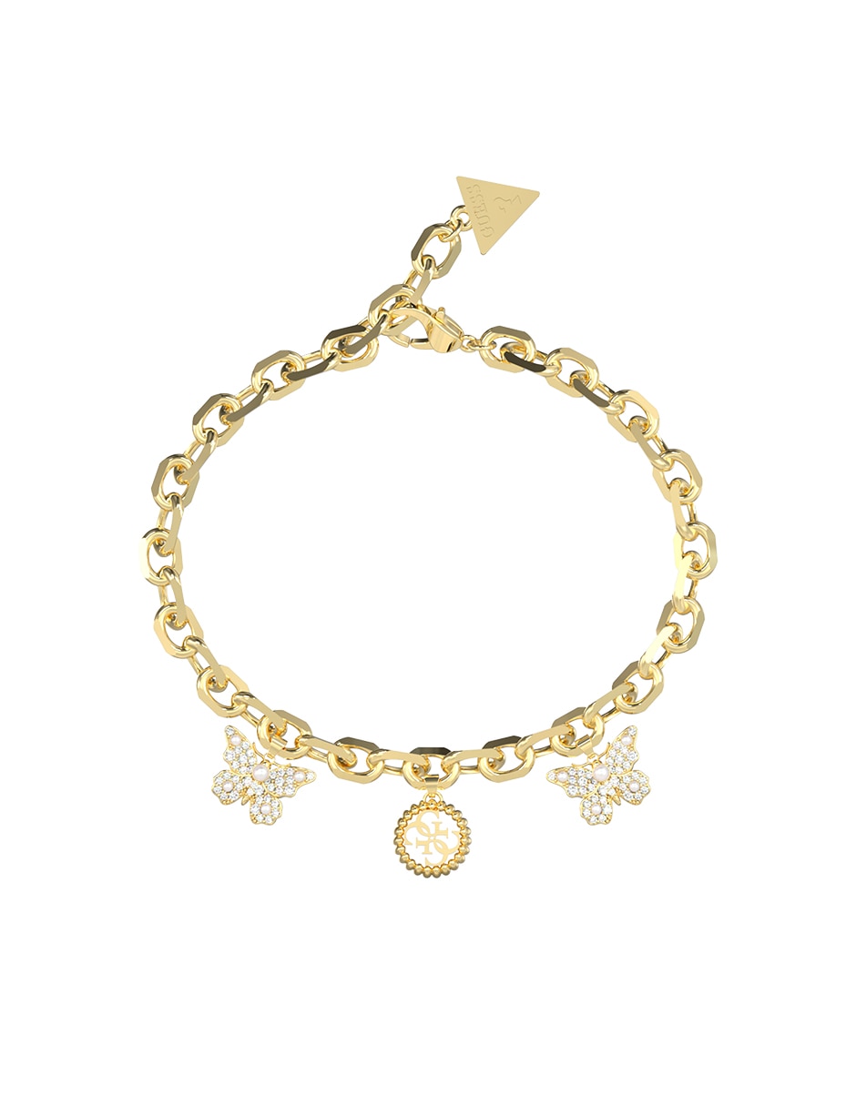Brazalete con circonita Borboleta acabado pavé