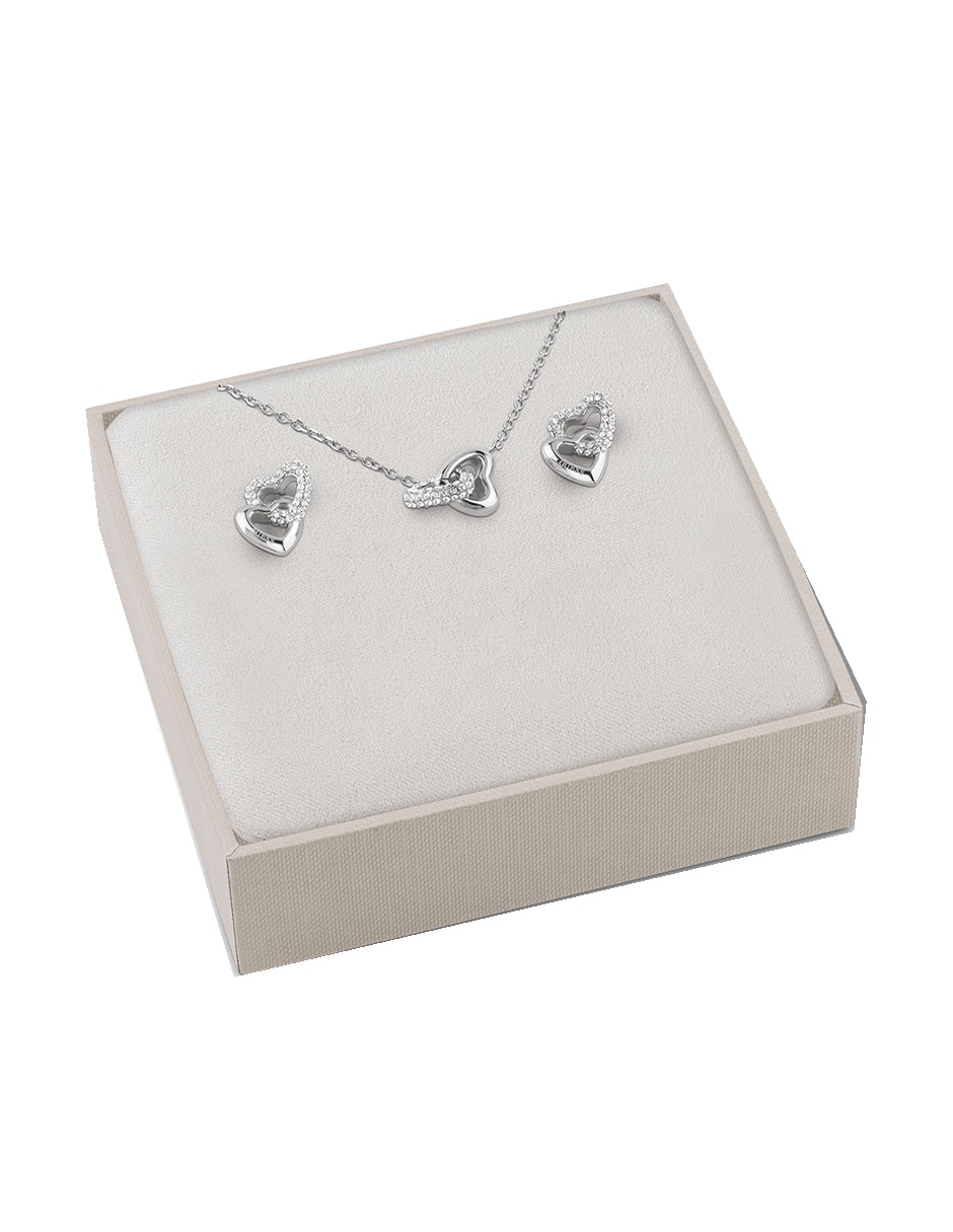 Set de collar y aretes Beloved circonita