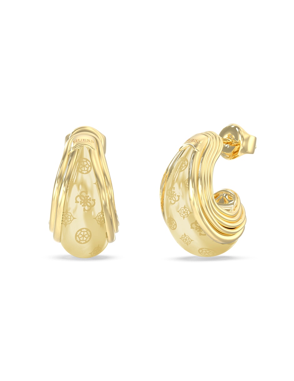 Aretes cortos Viva Soleil con acabado pavé