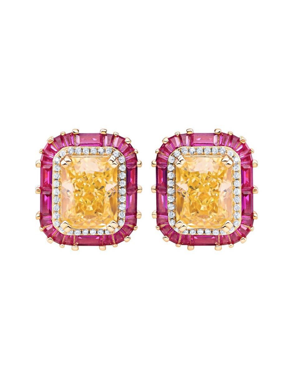 Aretes y collar de plata P 925 zirconia 2