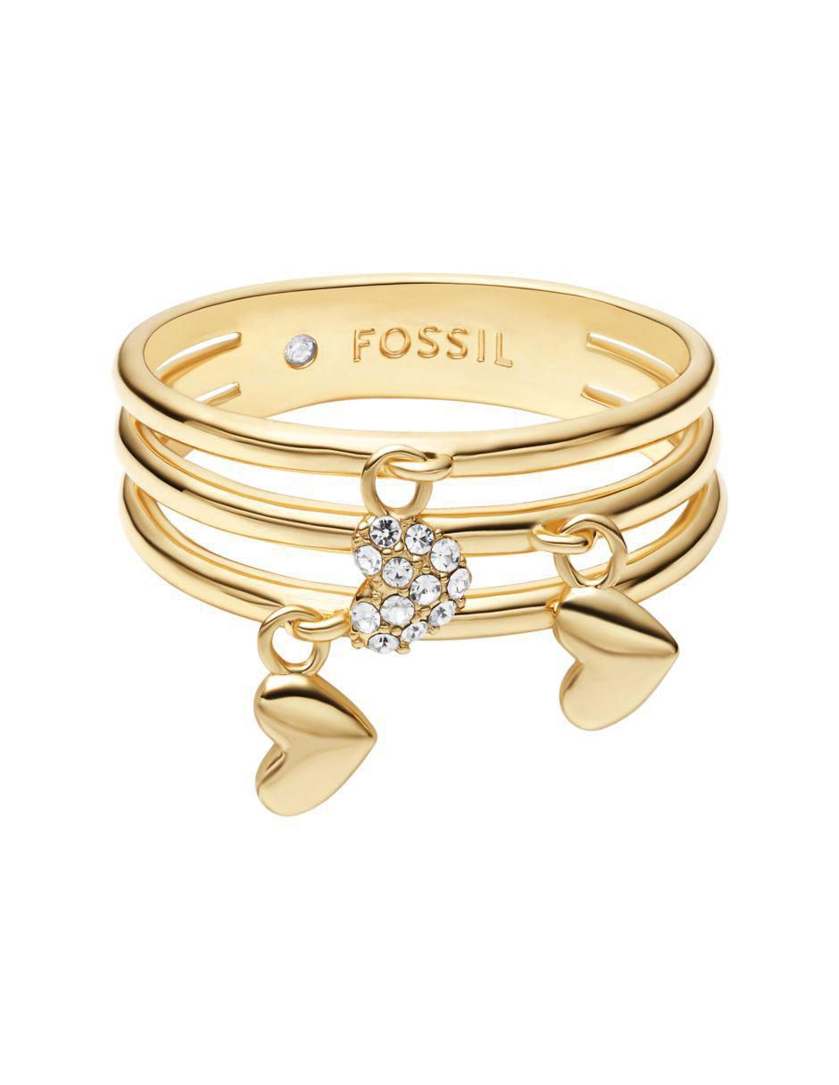 Multi-anillo de corazón Sutton cristal pulido