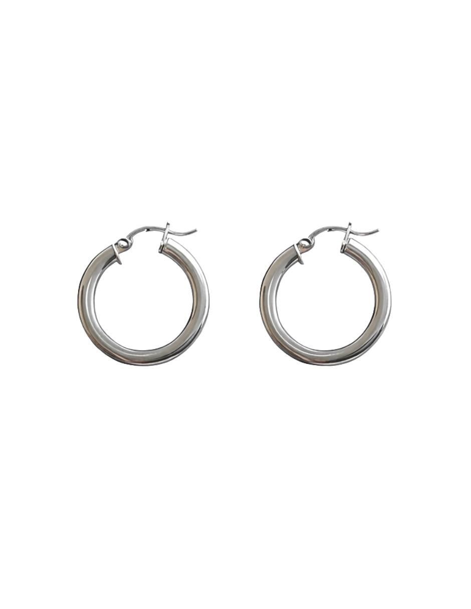 Aretes y collar circular de plata P 925 3