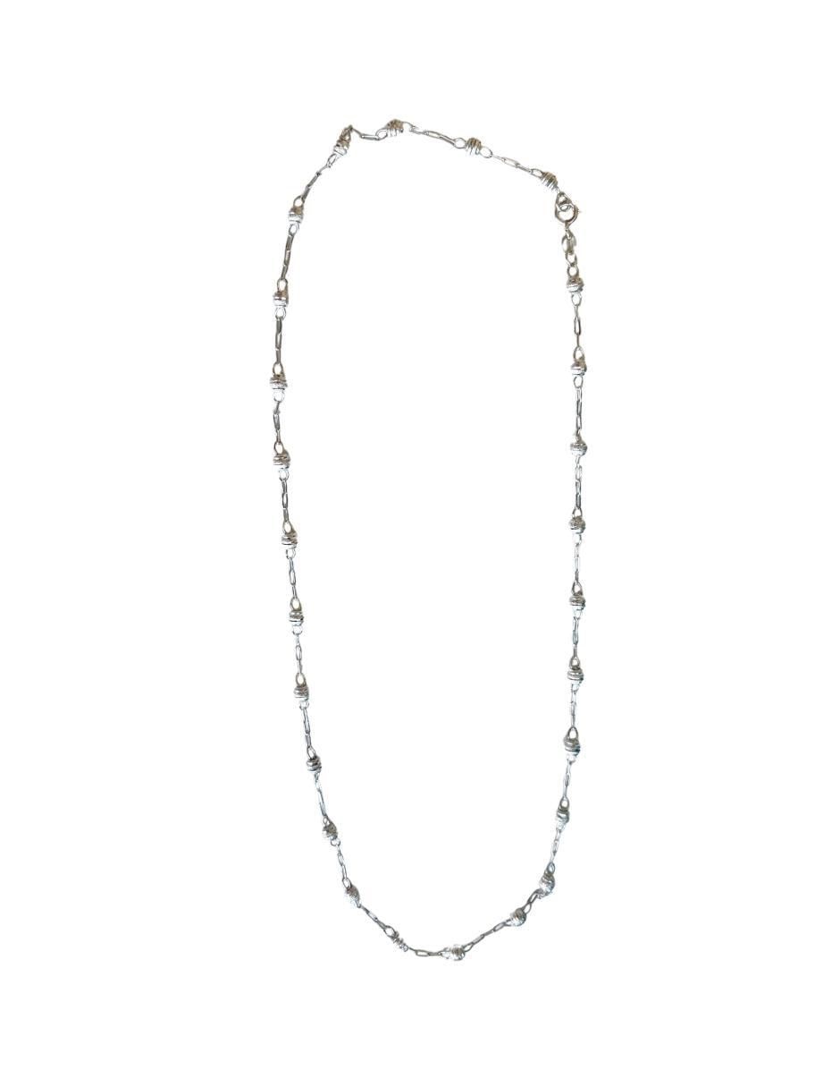 Aretes y collar circular de plata P 925 4