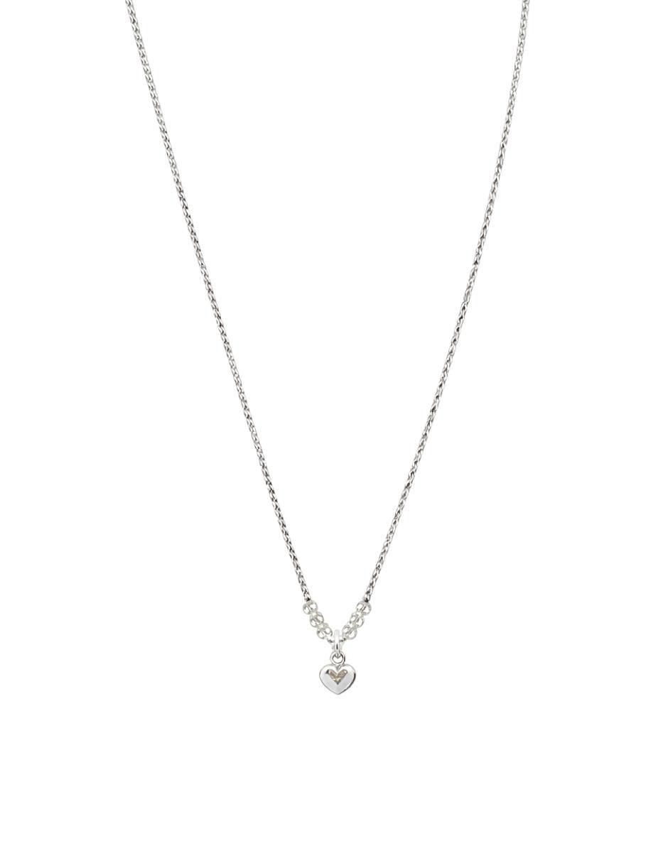 Collar y pulsera de corazón de plata P 925 4