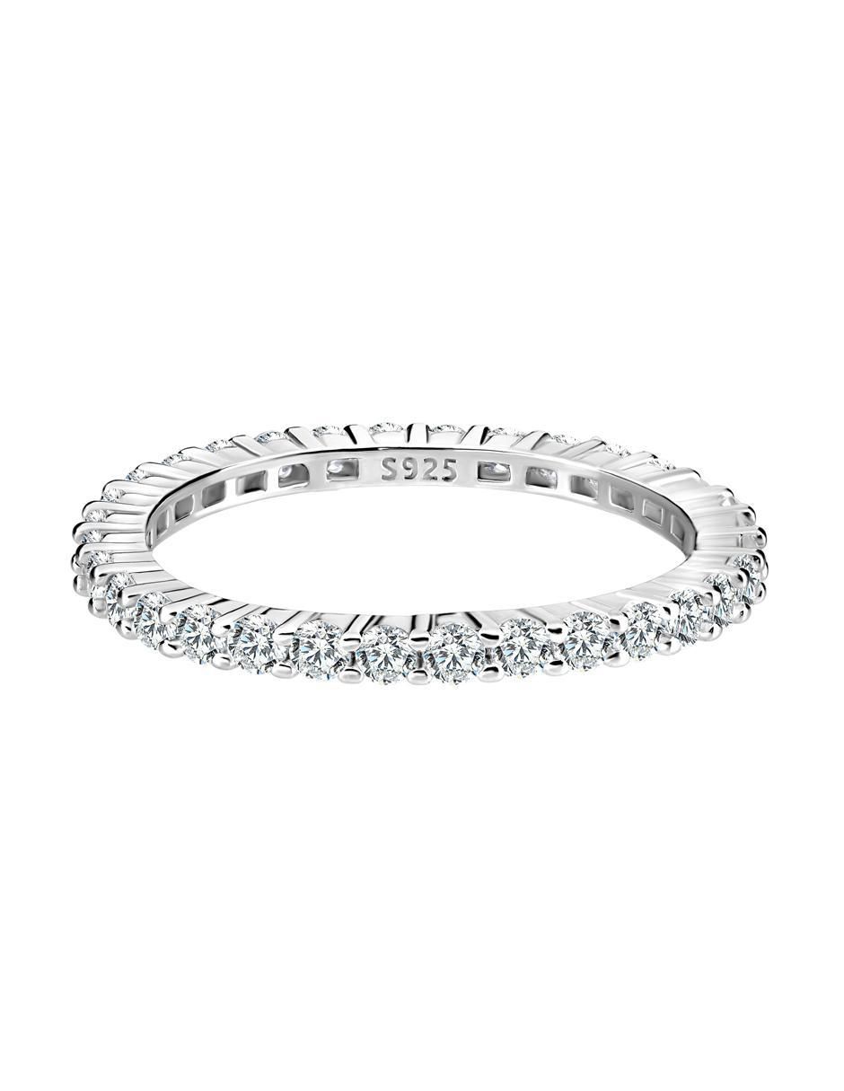 Anillo P 925 de plata zirconia pavé