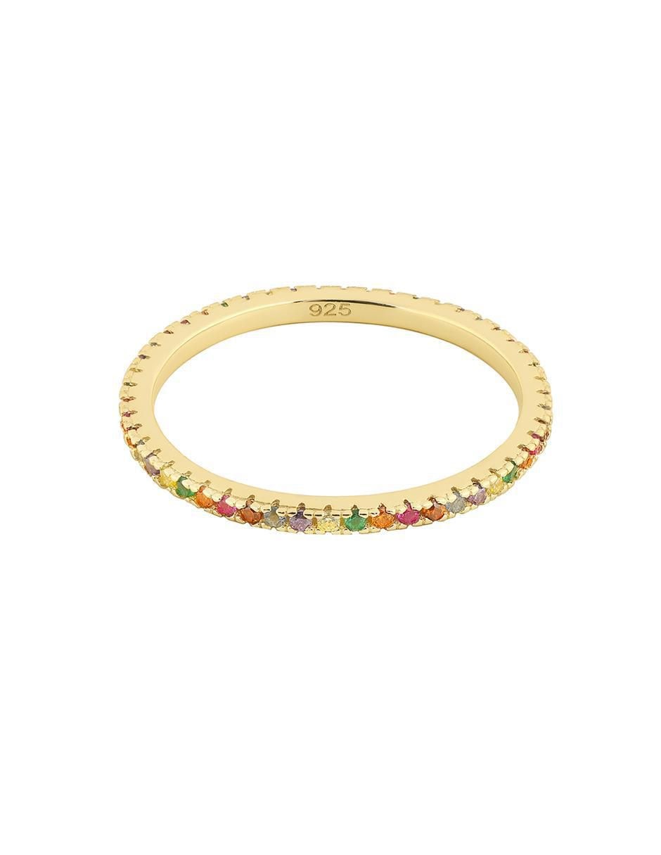 Anillo de plata p 925 con acabado chapa de oro