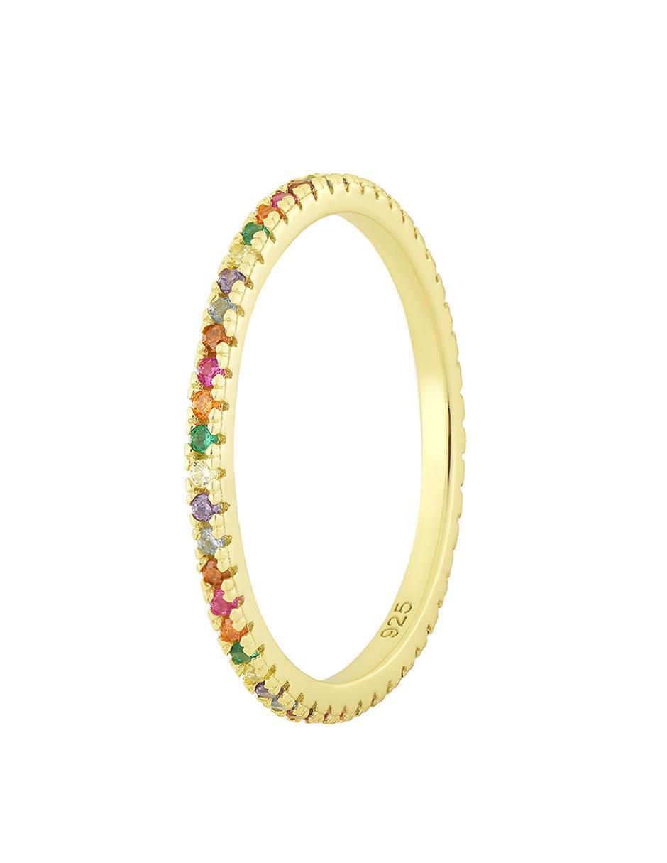 Anillo de plata p 925 con acabado chapa de oro 2