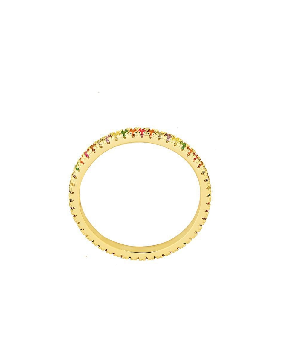 Anillo de plata p 925 con acabado chapa de oro 3