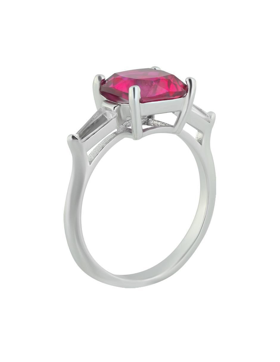 Anillo P 925 de plata rubí 2