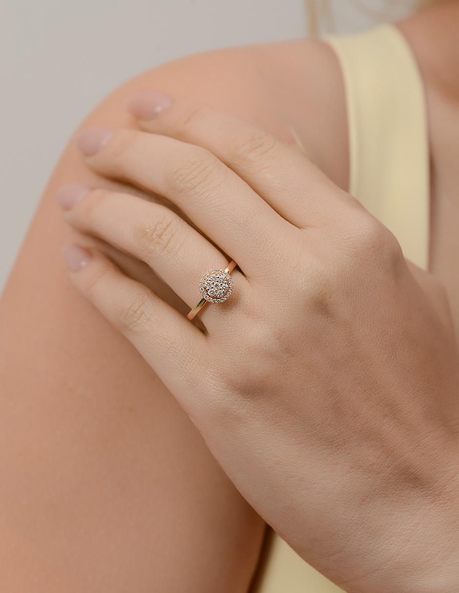 Anillo 14 k de oro amarillo brillante 4