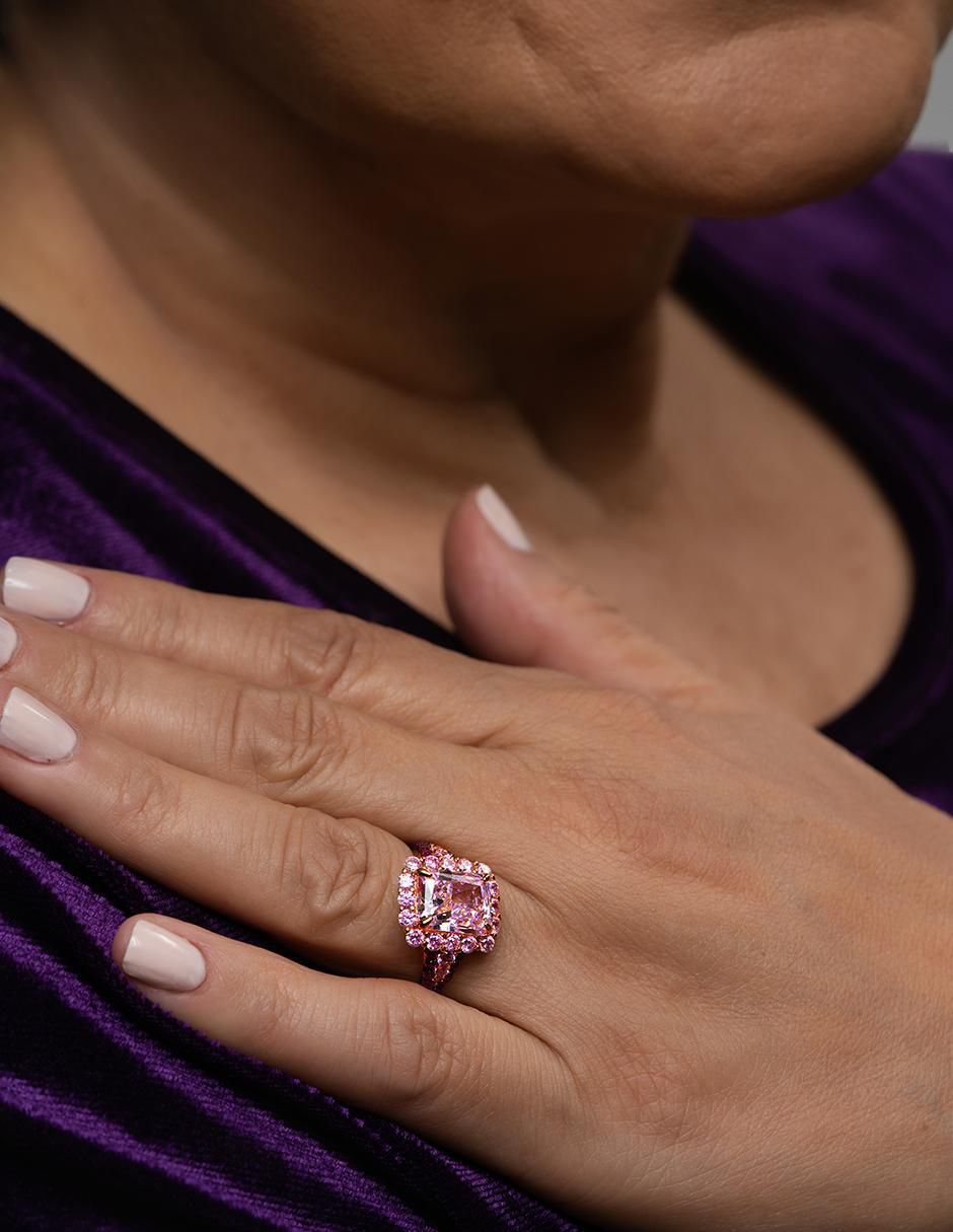 Anillo P 925 de plata zirconia chapa de oro 4