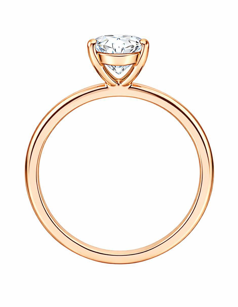 Anillo 14 k de oro amarillo moissanita brillante 3