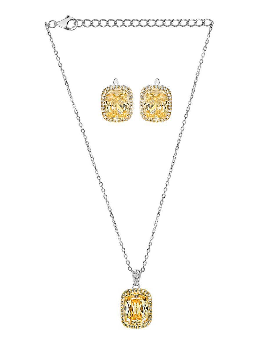 Aretes y pulsera de plata P 925 topacio Aretes y pulsera de plata P 925 topacio