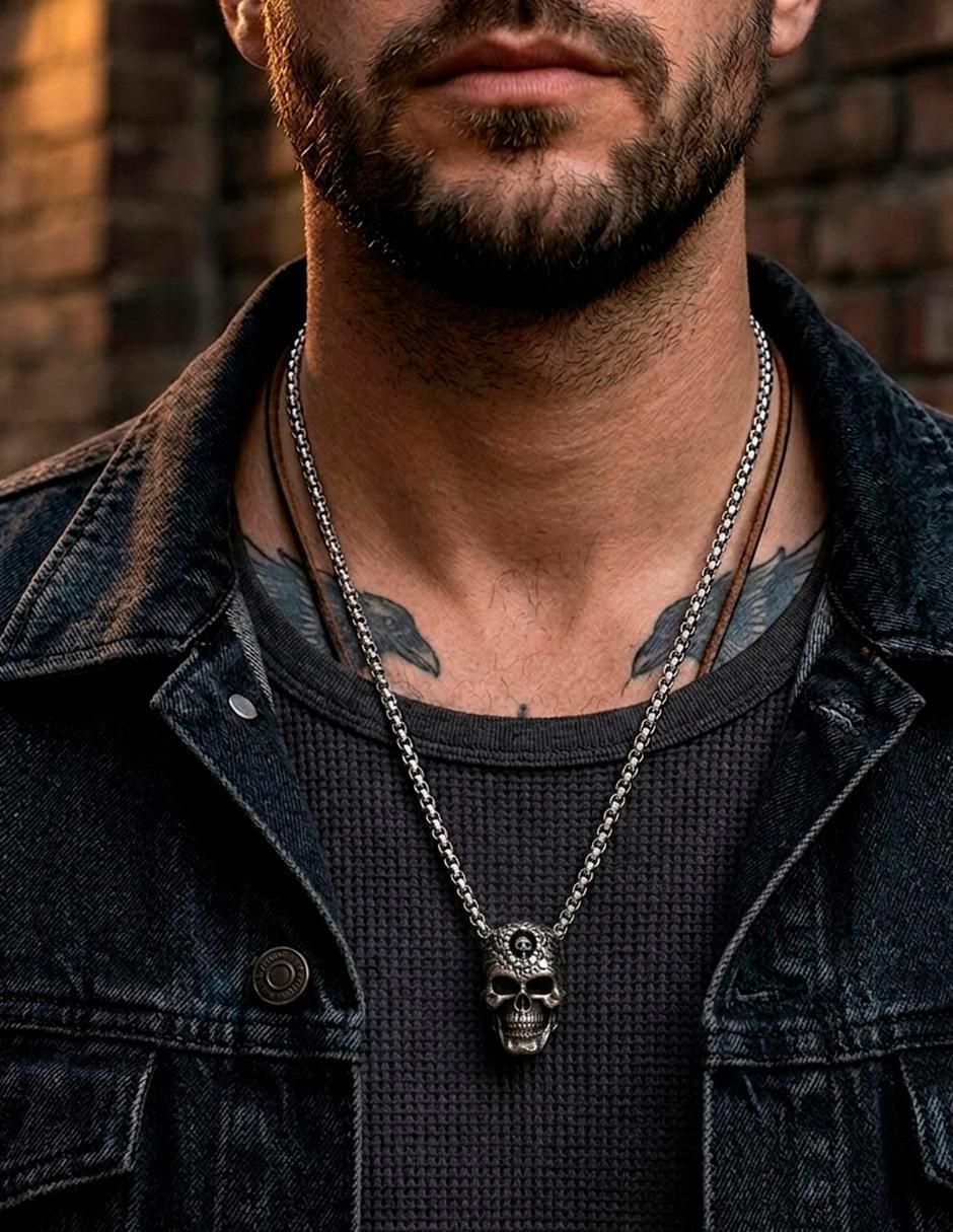 Collar con dije de calavera 4