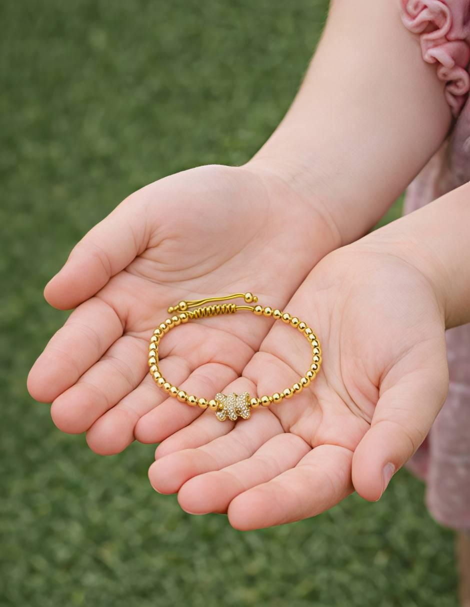 Pulsera con zirconia acabado baño de oro de 18 k 4