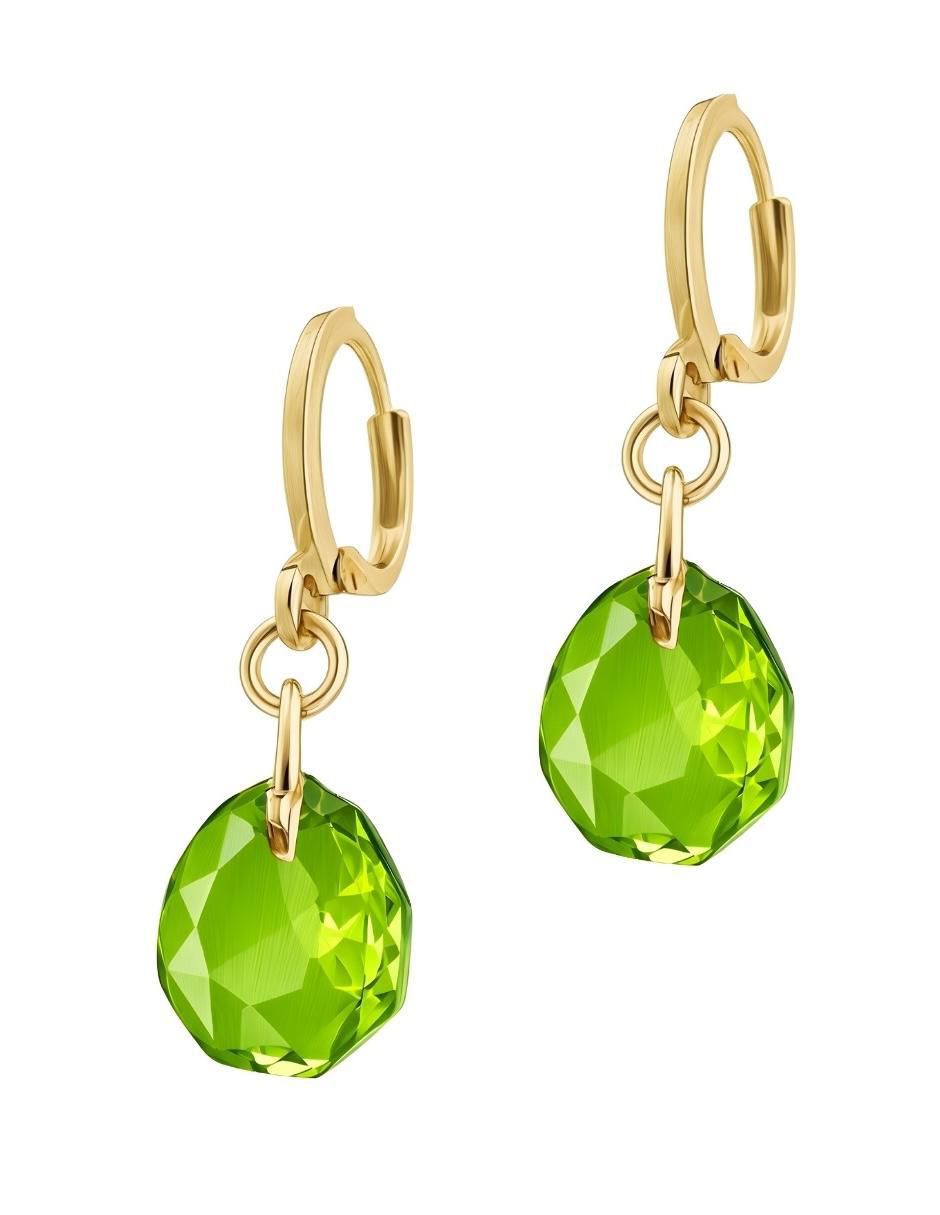 Aretes y collar de gota Aurore baño de oro 18 k cristal 5
