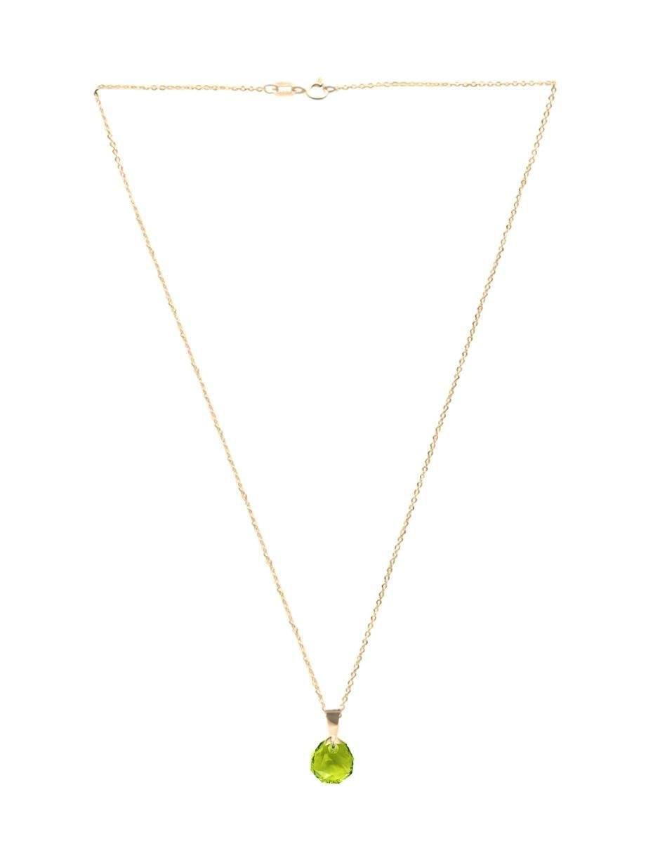 Aretes y collar de gota Aurore baño de oro 18 k cristal 6