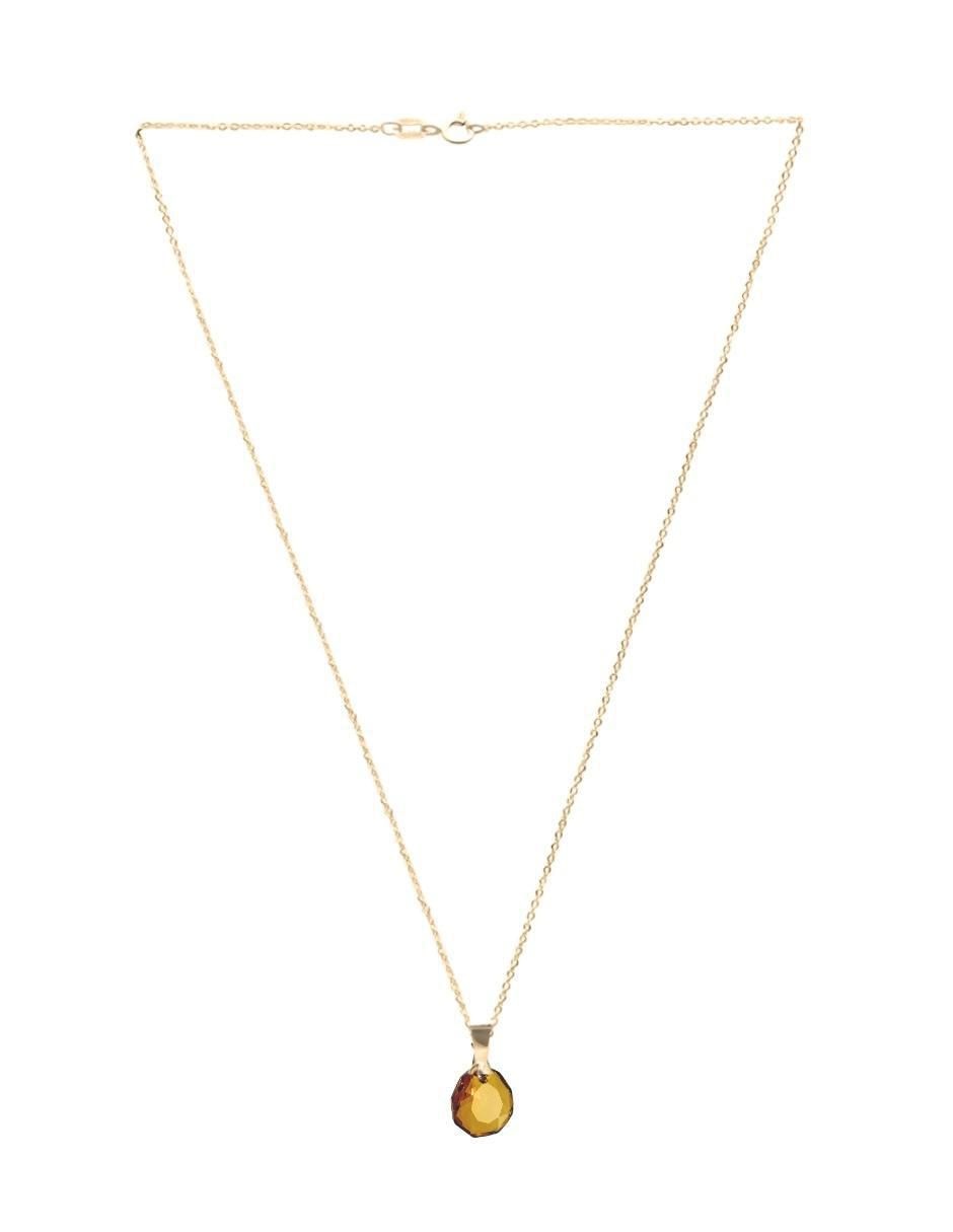Aretes y collar de gota Aurore baño de oro 18 k cristal 6