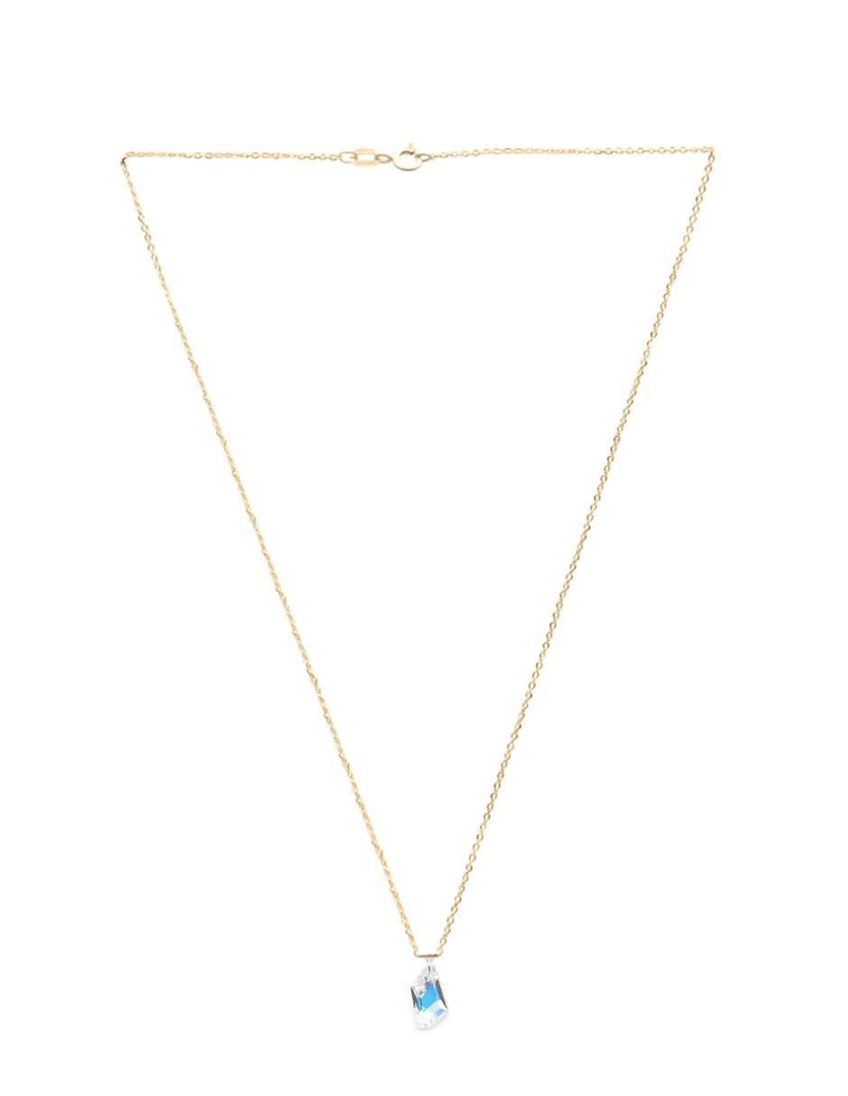 Aretes y collar Aurore baño de oro 18 k cristal 5