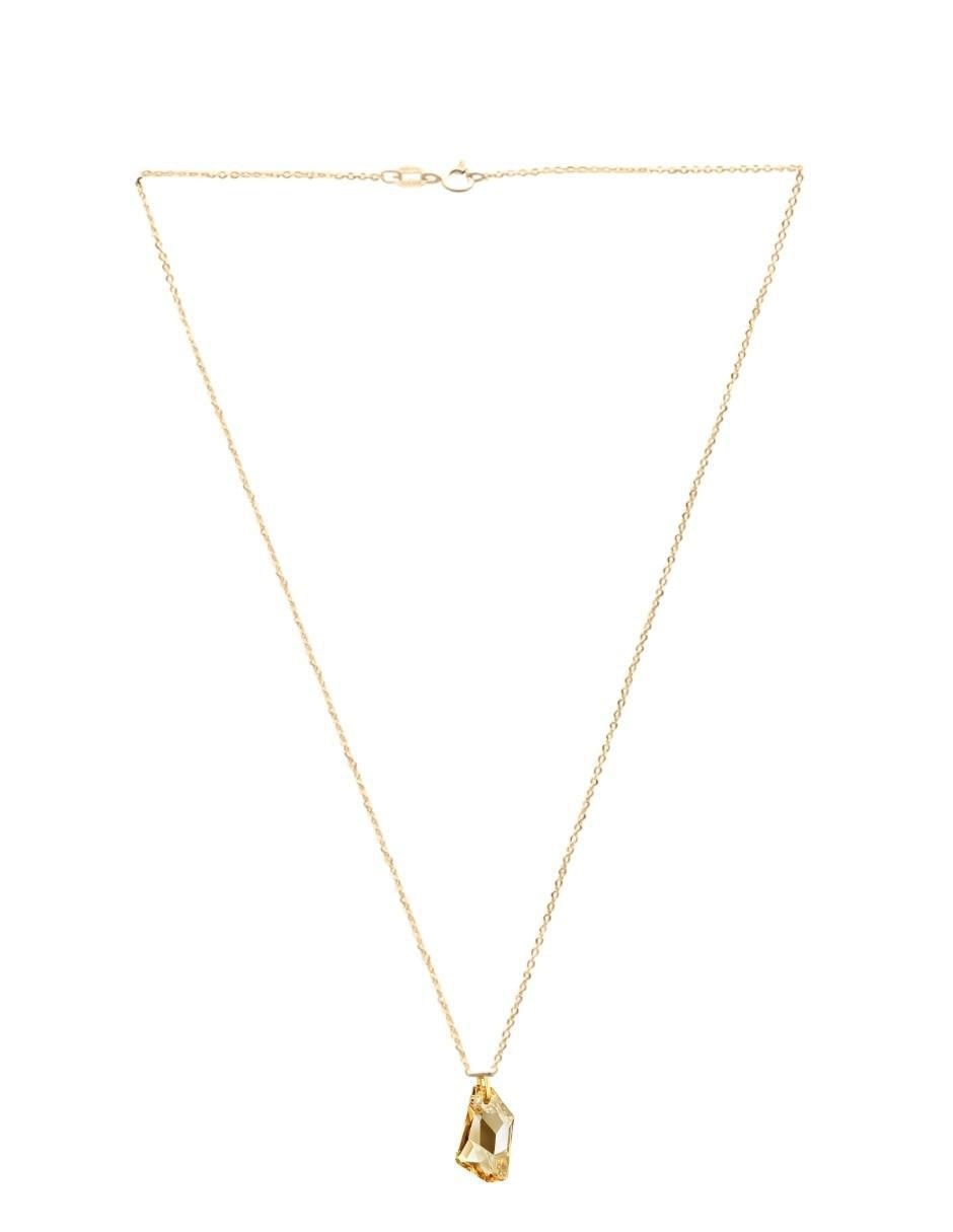 Aretes y collar Aurore baño de oro 18 k cristal 5