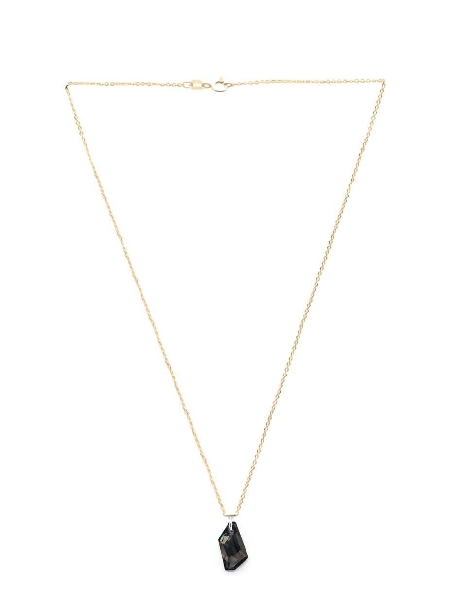 Aretes y collar Aurore baño de oro 18 k cristal 5