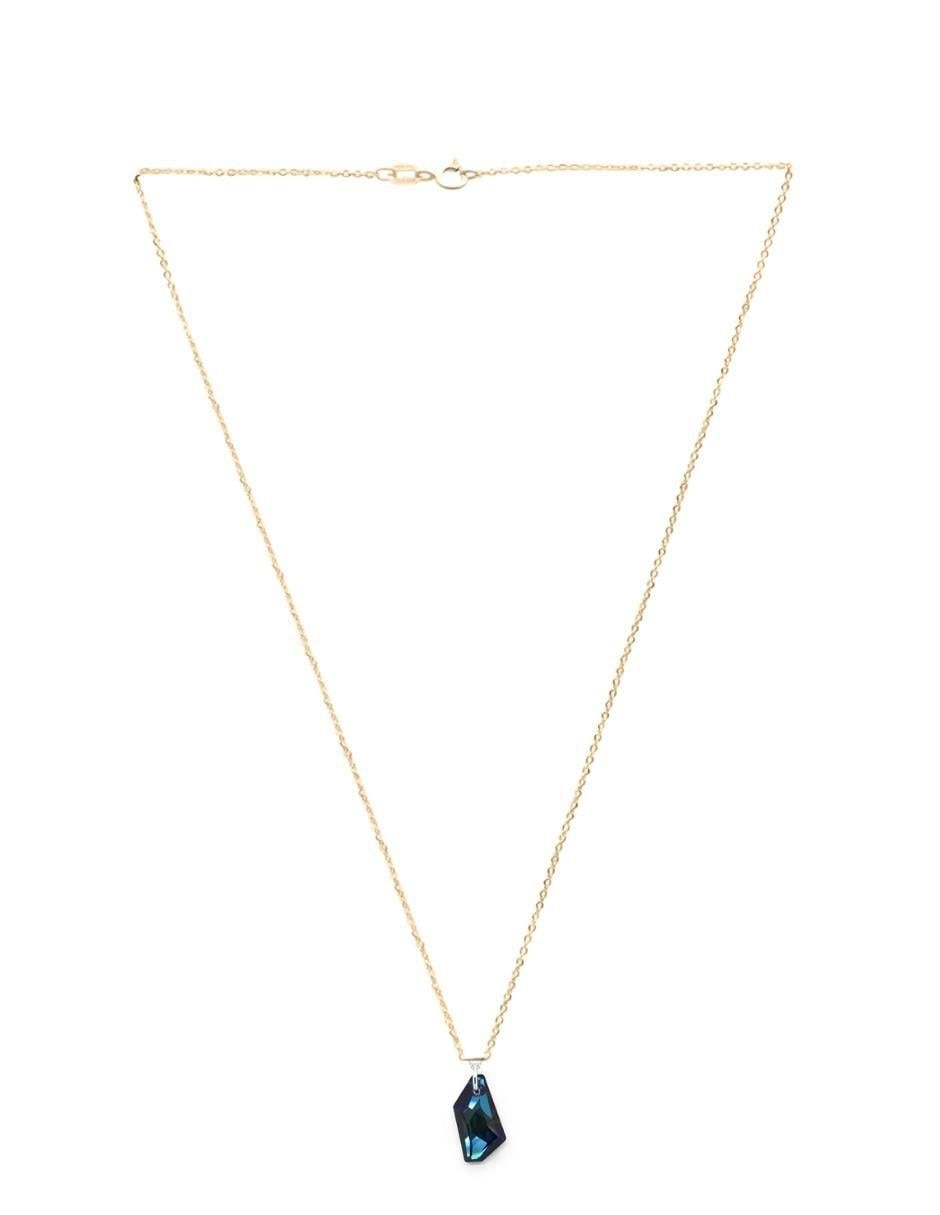 Aretes y collar Aurore baño de oro 18 k cristal 5