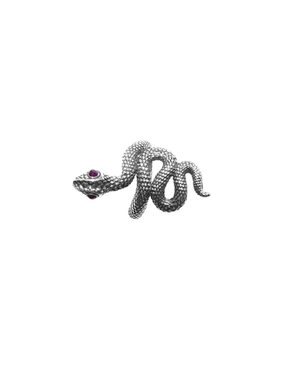 Anillo con gema de serpiente México P 925 de plata rubí brillante 1