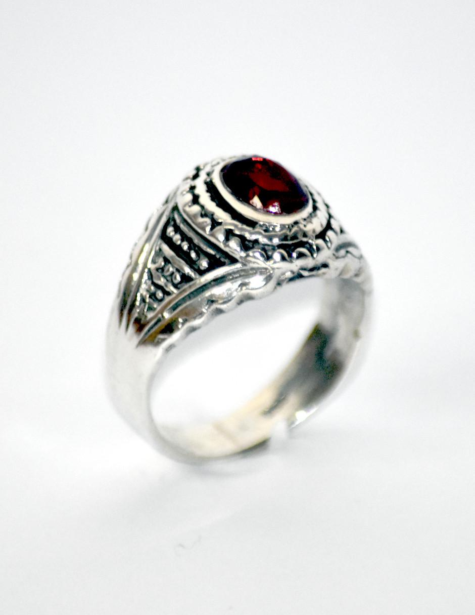 Anillo Medieval P 925 de plata zirconia brillante 1